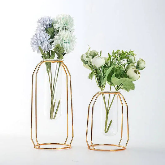 Golden Hydroponic Vase